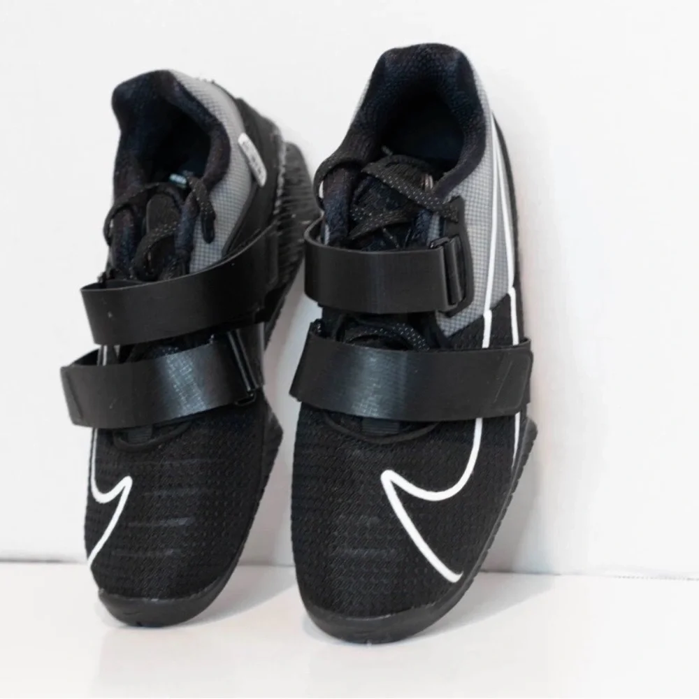 Nike Men’s Romaleos 4 Weightlifting Shoes Black and White size 8 *NEW* - Picture 5 of 6